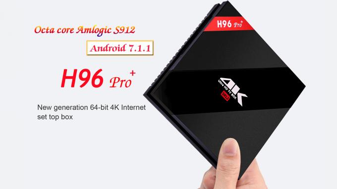 H96 pro plus le prix de gros de Factort de boîte d'Amlogic S912 Android 7,1 TV