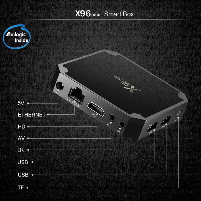 Boîte intelligente du mini Amlogic S905W Android 7.1.2 noyau TV de quadruple de X96 une garantie d'an