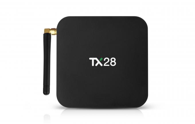 Le noyau KODI de quadruple de TX28 RK3328 a préinstallé avec la boîte de LED Android 7,1 TV