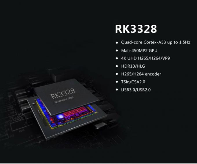 Boîte intelligente de vente chaude TV Android de la boîte R10 4Gb 64Gb 4K Android 7,1 du noyau TV du quadruple Rk3328